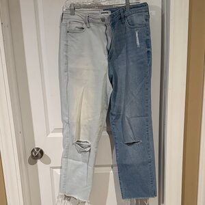 RSQ Two-Tone Blue Boyfriend Jeans